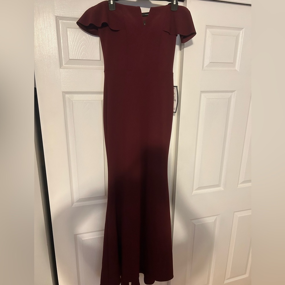 Macy's Burgundy Formal Maxi Dress
